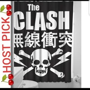 Sourpuss The Clash Japan Tour Skull Crossbones Bathroom Shower Curtain w Hooks